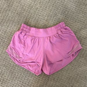 Pink hotty hot lululemon shorts